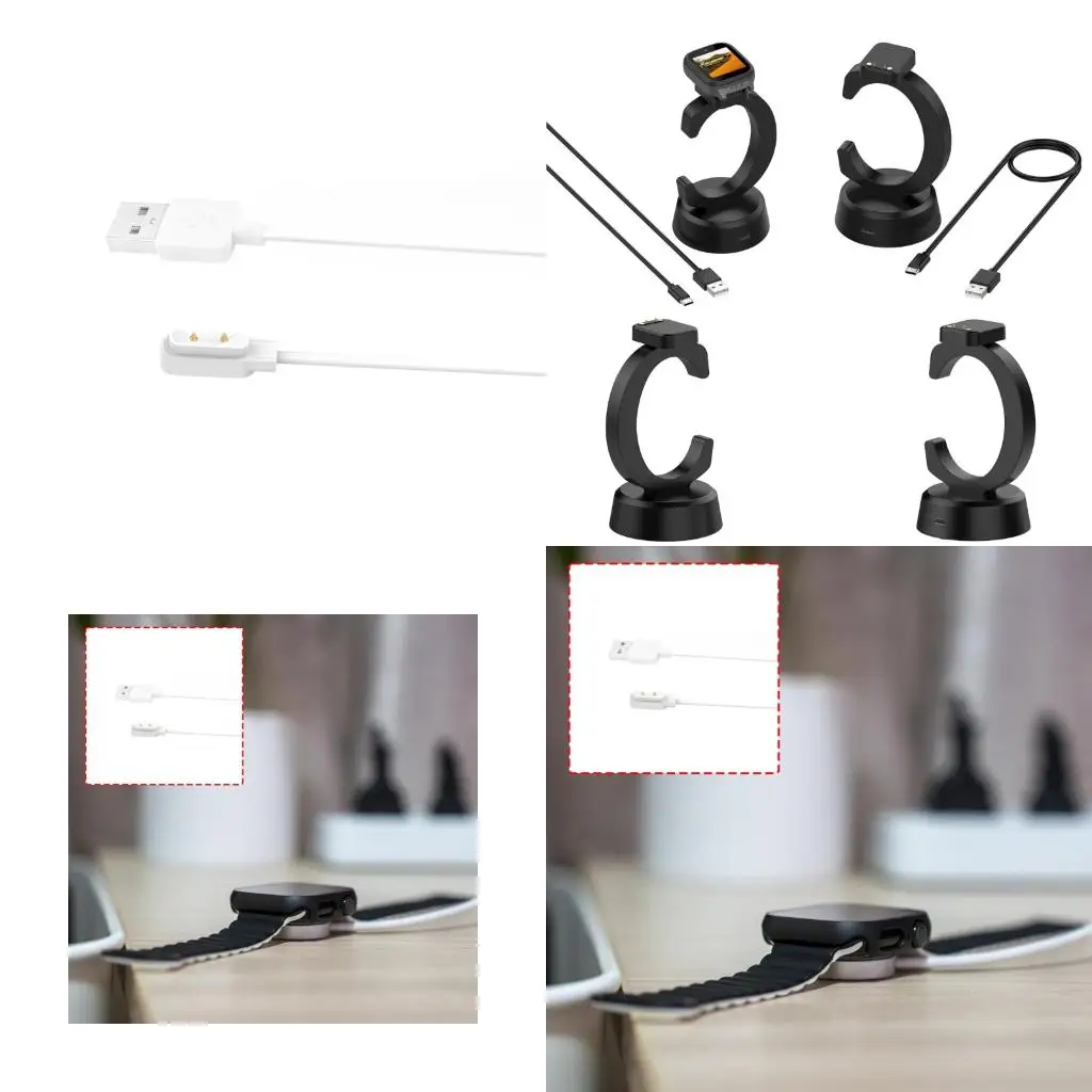 60cm Fast Speed Charging USB Cable Secure On Design Shock Resistant for JrTrack 5 Kids Smartwatch