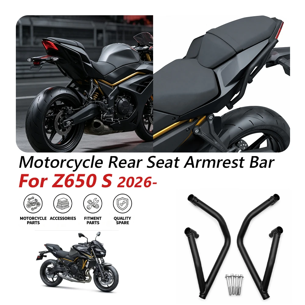 FOR KAWASAKI Z650 S Z650S Z 650 S 2026-2027 Motorcycle Pillion Rear Seat Armrest Handrail Passenger Grab Bar Handle Crash Bar