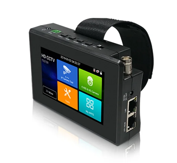 5-in-1 CCTV Tester with PoE, TDR Cable Test, WiFi  Support 4-Inch Wrist-Mounted 4K H.265 IP CVBS TVI CVI AHD