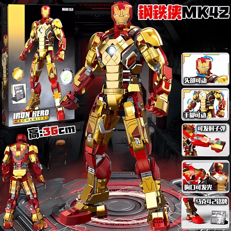 Nowy Marvel Avengers Iron Man minifigurki Mecha zmontowane klocki zabawki kreatywne zabawki edukacyjne ozdoby dla lalek prezenty