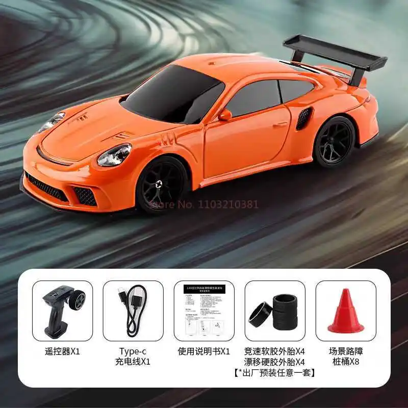 Bezprzewodowy pilot zdalnego sterowania 1: 43 Mini 4wd Drift Remote Control Car Full Scale Professional Rc Racing Boy High Speed Remote Vehicle