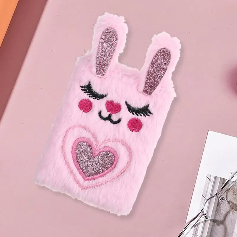 Дневник в виде кролика для девочек, плюшевый детский дневник, записная книжка, супер милый мягкий светящийся секретный журнал на Рождество, день рождения, новый год