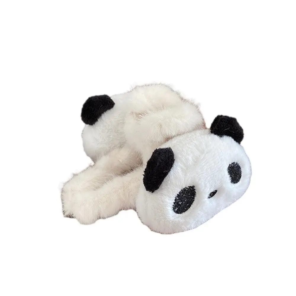 Simpatica bambola peluche panda artiglio per capelli acrilico cartone animato animale squalo clip stile coreano geometrico inverno croce fermaglio per capelli signore/ragazze