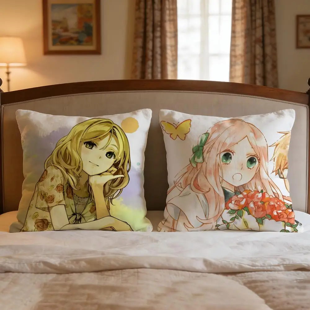 Anime Natsuiro Kiseki Cushion Cover 4Pcs Decorative Covers Soft Cushion Case for Sofa Couch Decor 40x40 45x45 Pillowcases