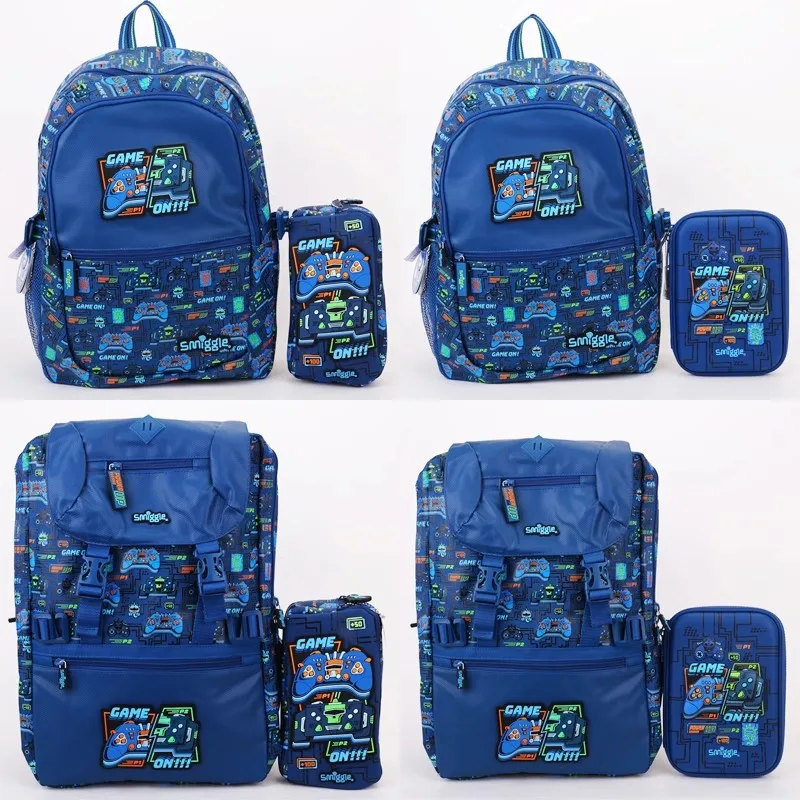 Zaino per studenti Smiggle australiano genuino blu borsa postino di grande capacità astuccio portapenne Set di forniture per studenti