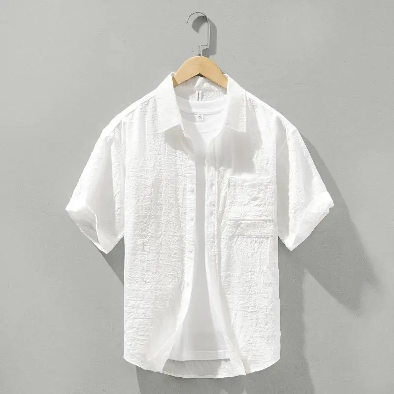 

Мужские летние повседневные свободные брюки-шорты из хлопка и искусственной кожи с вышивкой, без бренда...