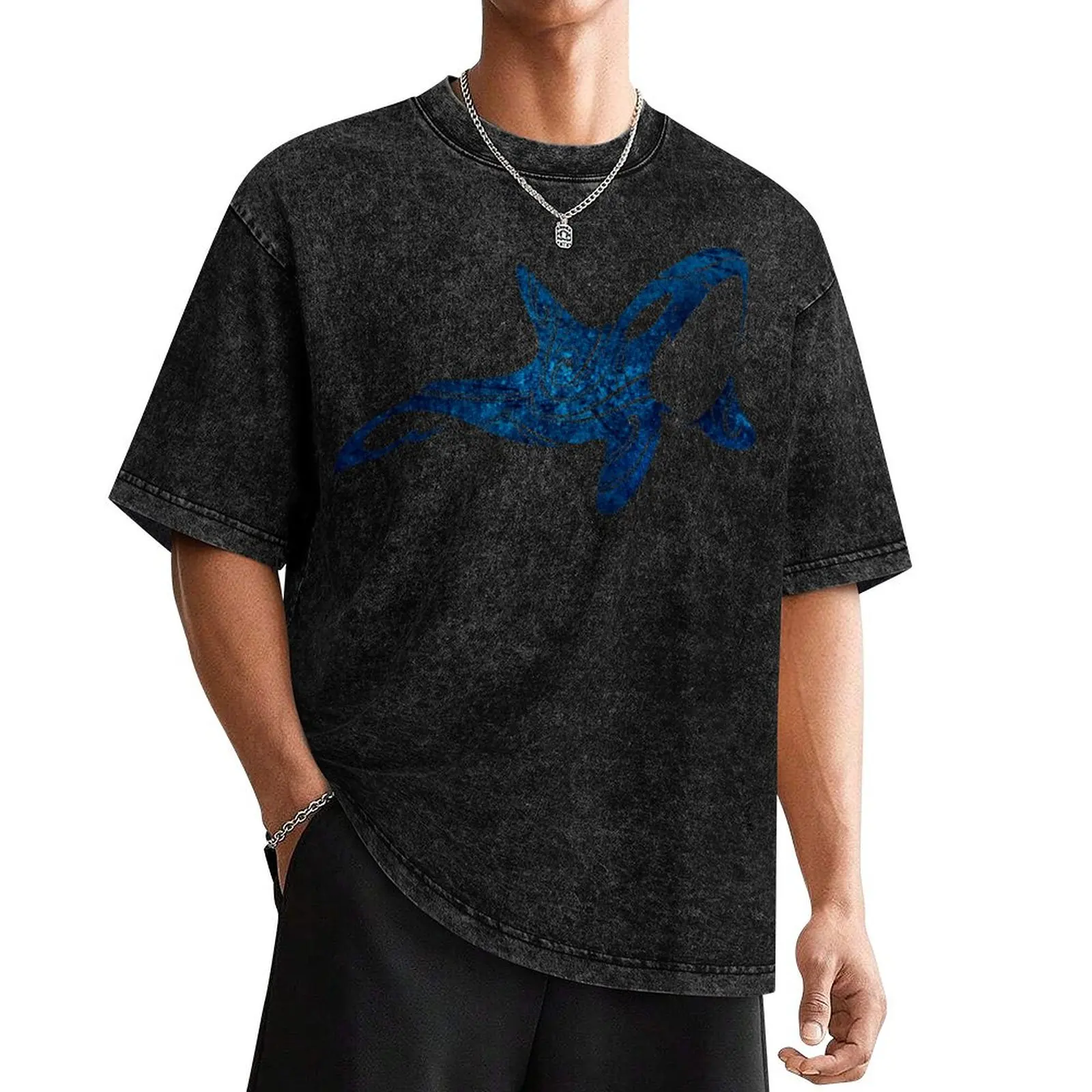 

Tribal Orca (Deep Ocean Color) T-Shirt shirts graphic tees graphics mens fashion