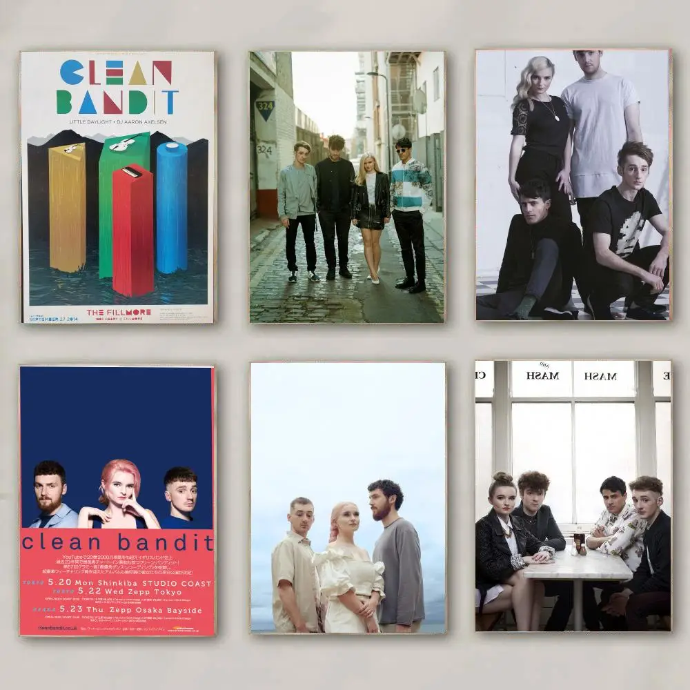 band C-Clean Bandit-T Poster Modern Wall Decal for Living Room Cafe Office Bar and Bedroom