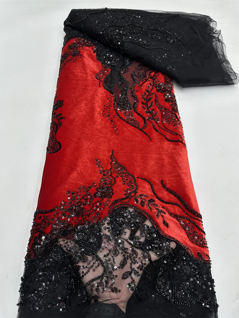 

Luxury African Lace Fabric for Wedding Sewing, Soft Tulle Mesh Fabric, Sequin Beads, French and Nigerian, High Quality, 2025