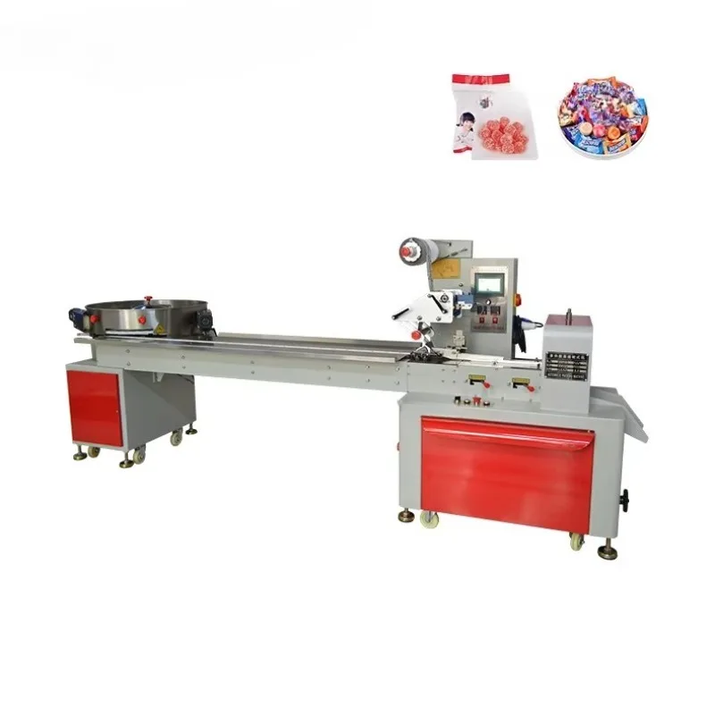 Custom Made Auto Horizontal Packing Machine Bread Pillow Plastic Bag Pack Flow Wrapper Machine