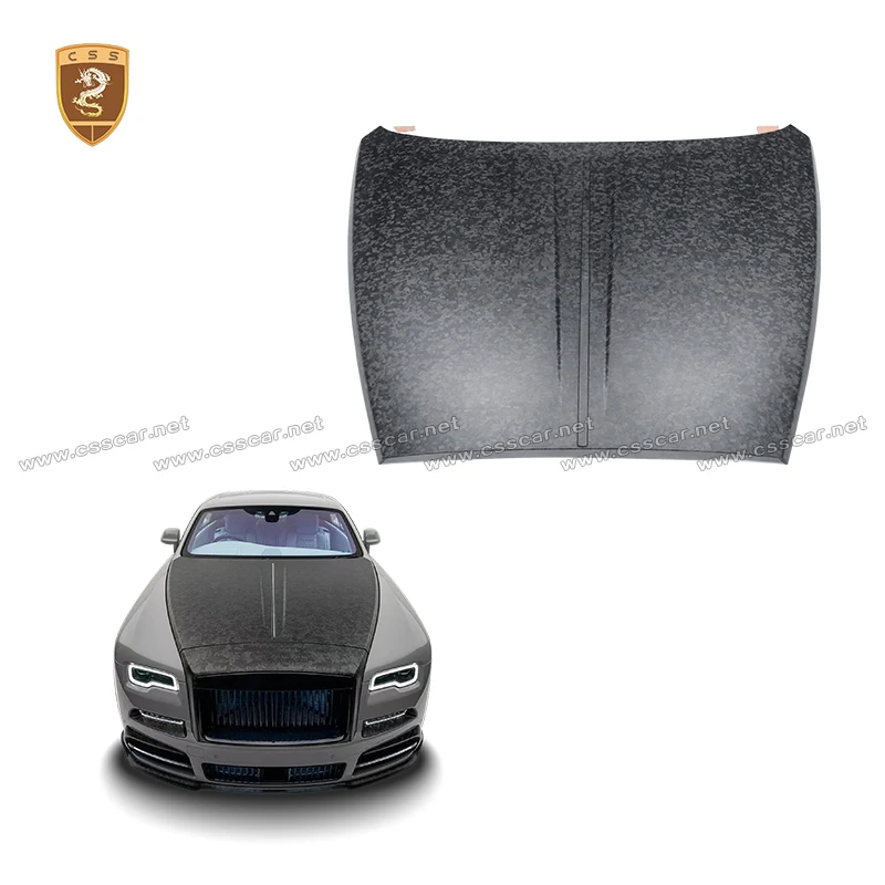 

Сменная крышка двигателя MSY Style из матового кованого карбона для Rolls-Royce Wraith 2-го поколения, передняя часть капота