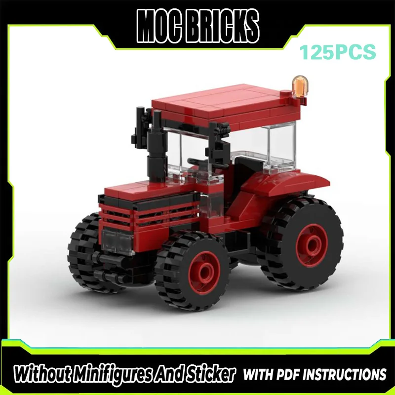 

City Car Model MOC Building Bricks Small Agricultural Tractor Modular Technology Gifts Holiday Assemble Children Toys Suit