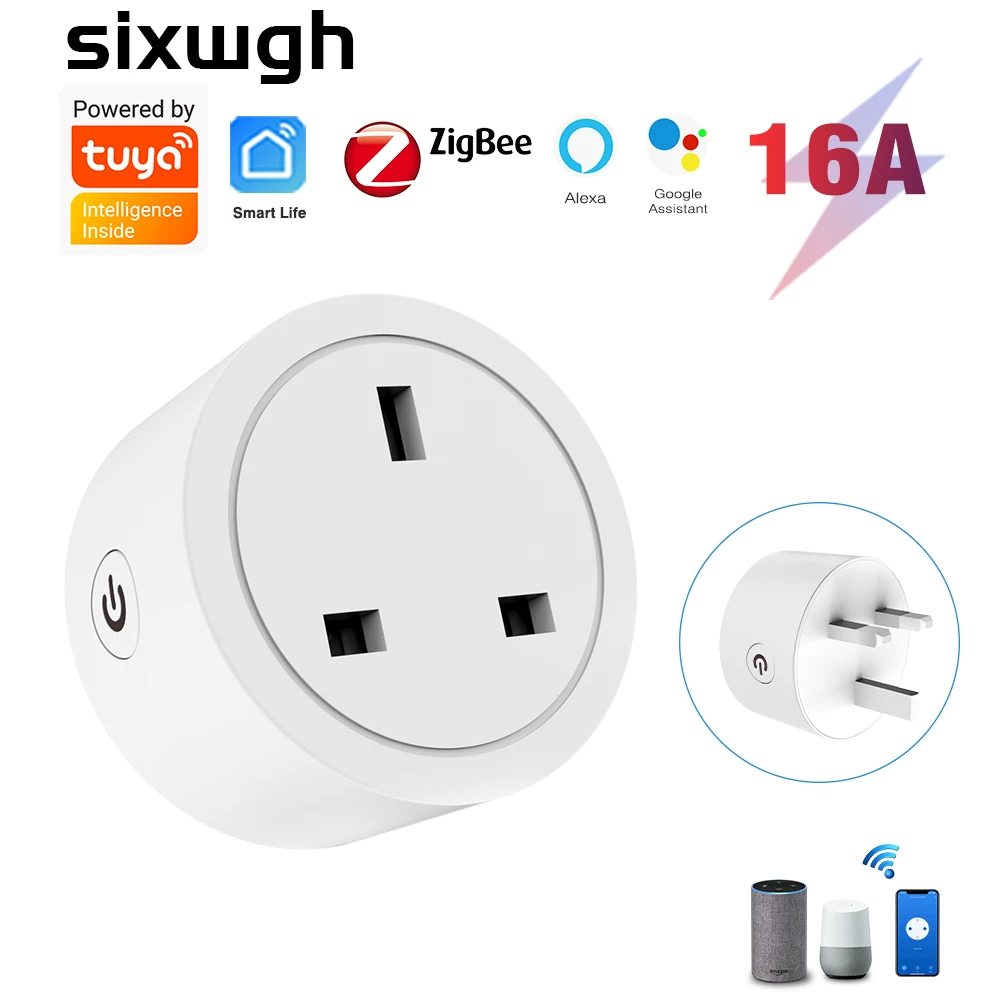 

Умная розетка Tuya Zigbee, розетка с Wi-Fi и поддержкой Wi-Fi, для всего дома, управление через Zigbee Hub