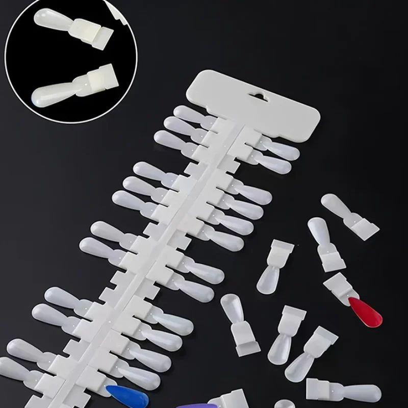 36 قطعة بطاقة اللون الطبيعي/واضح القابلة للإزالة مسمار الفن عرض أظافر صناعية نصائح رف دمعة تصميم مانيكير هلام البولندية ممارسة أداة #1