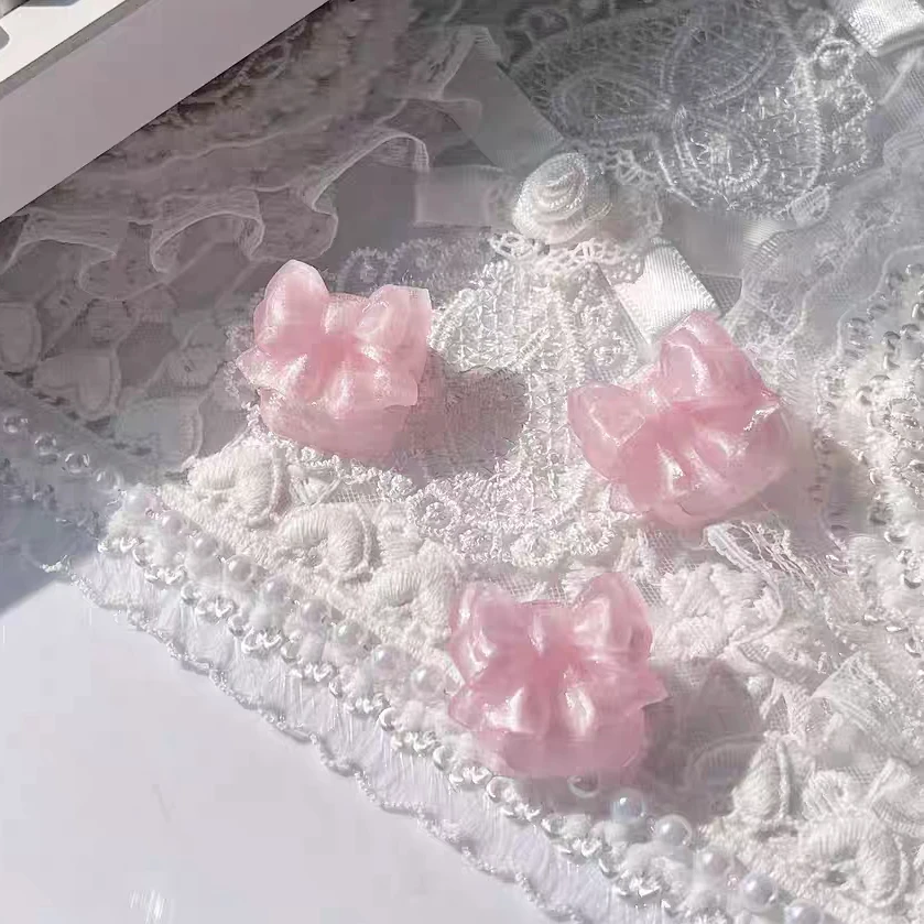 

Колпачки для клавиш с шелковым бантом, розовые, ручной работы, 3D-печать, профиль Cherry, для игровых механических клавиатур, аксессуары