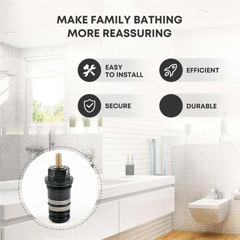 94282000 3/4-Inch Thermostatic Cartridge Valve,Fits Two-Hole And Three-Hole Thermostatic Tub Fillers,For Hansgrohe-Hot