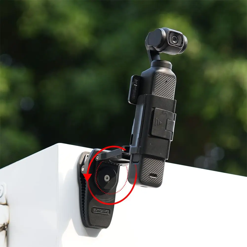 For Pocket3 Backpack Clip Stretchable Rotating Magnetic Bracket Sports Camera Board Clip Accessories