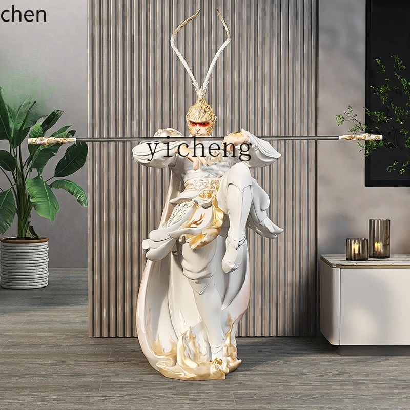 YFY   large-scale battle to defeat Buddha Sun Wukong floor ornament living room TV cabinet next to home decoration