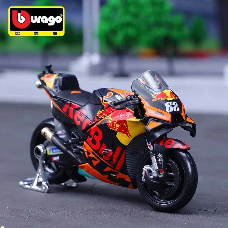 1:18 Red Bull 2021 KTM RC16 fabryczny Model wyścigowy silnik Koleksi Mobil Autobike Shork-absorber Mainan Off-Road Autocycle