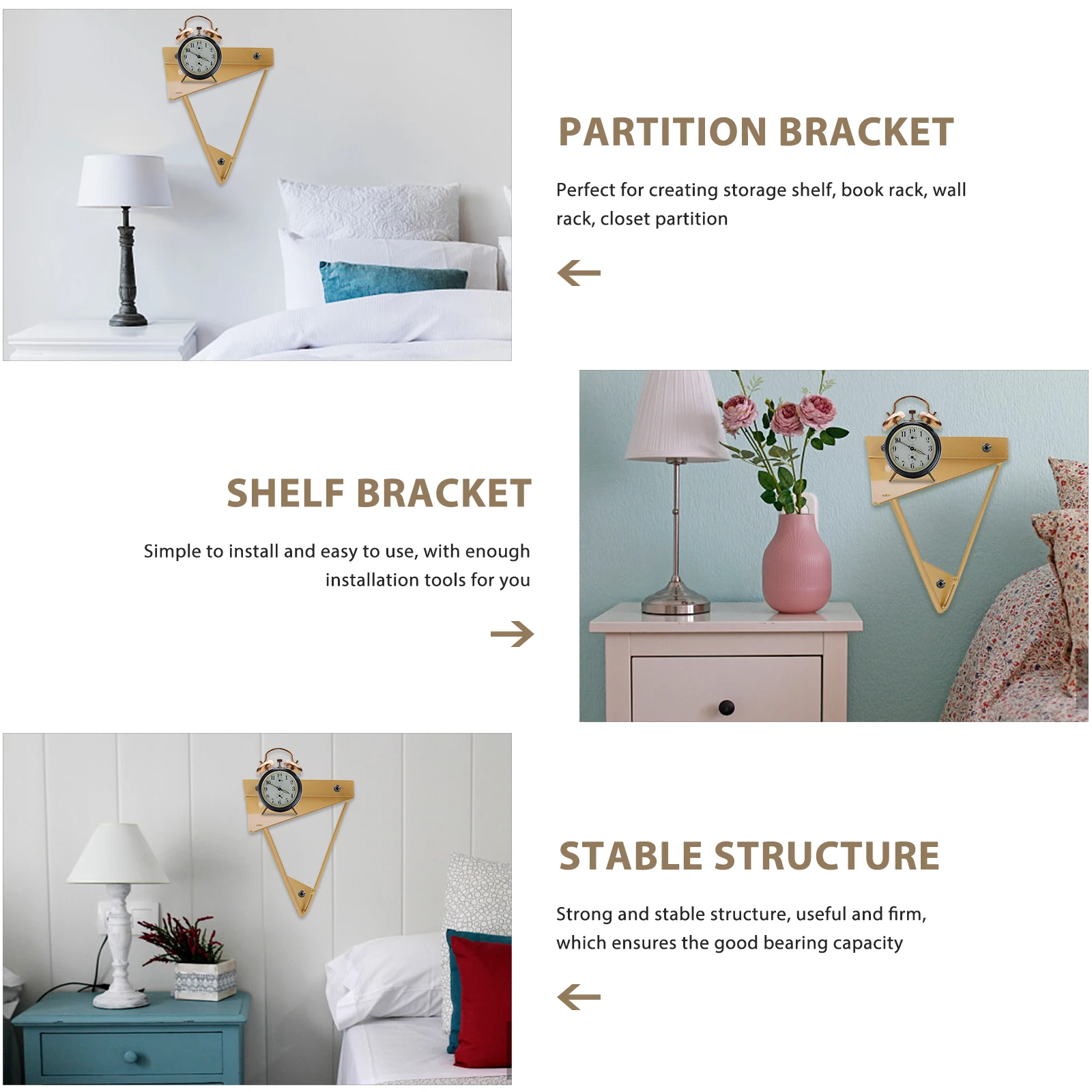 

Железный кронштейн для полки, треугольная опора, настенные кронштейны для хранения, монтажное оборудование, прочный треугольный железный кронштейн для перегородки полки, стабильный кронштейн