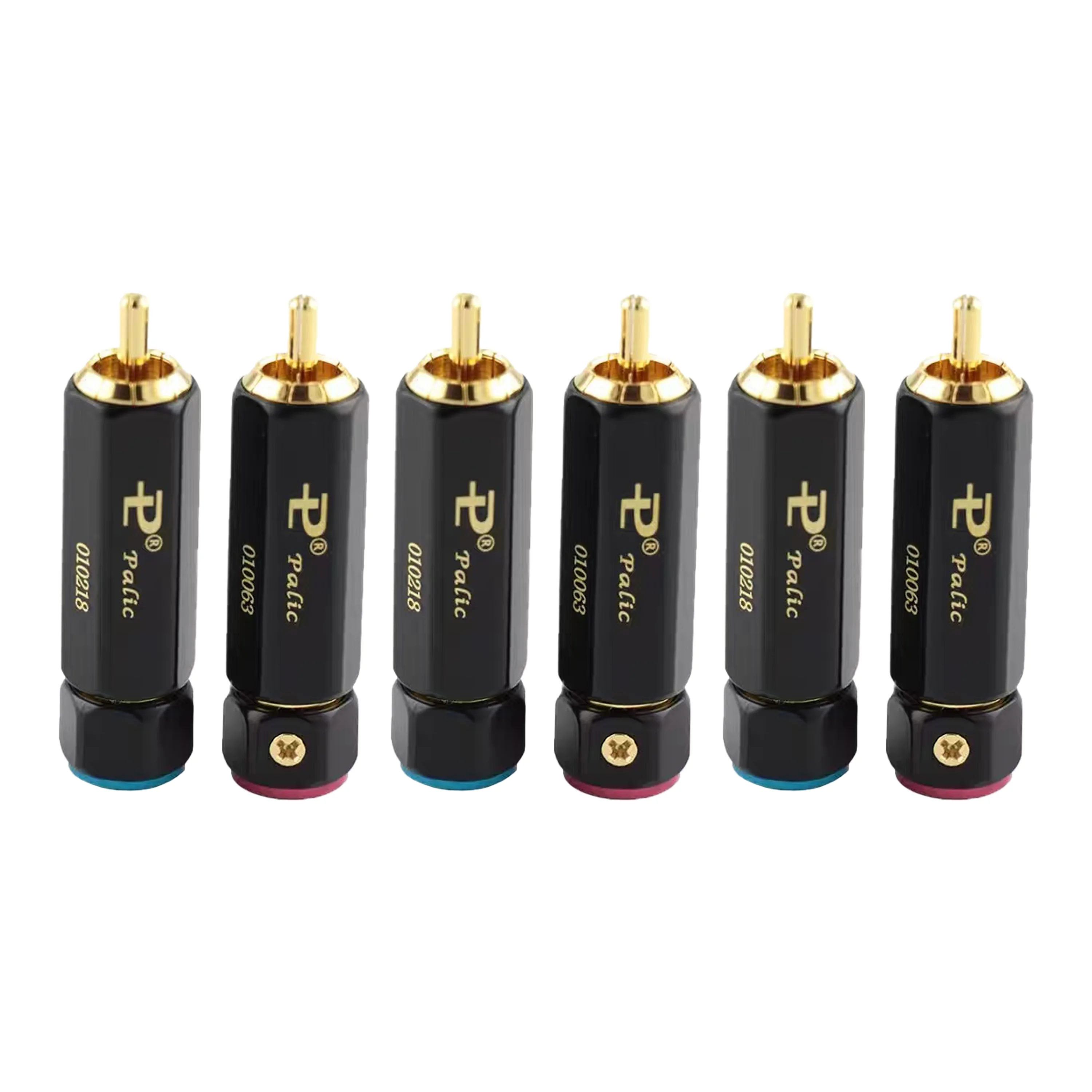 PALIC Quality RCA Phono Plugs Locking WBT Heavy Duty Gold Plated Connectors