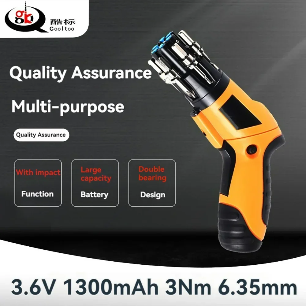 

3Nm 3.6V 1300mAh Battery Rechargeable Wireless Electric Double Bearing Screwdriver Cordless Hand Drill Screw Driver Kit