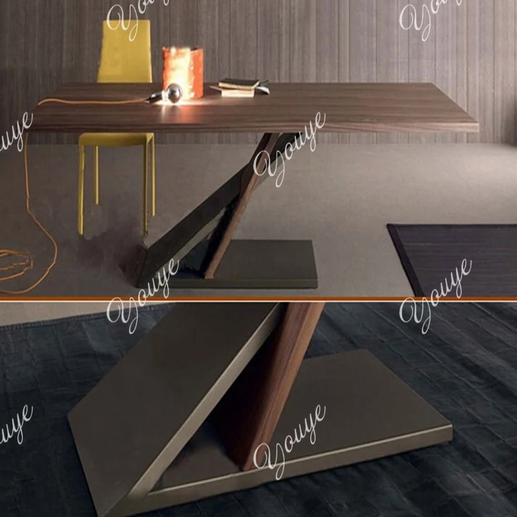 Simple modern conference table Solid wood long table Home designer workbench Light luxury long desk