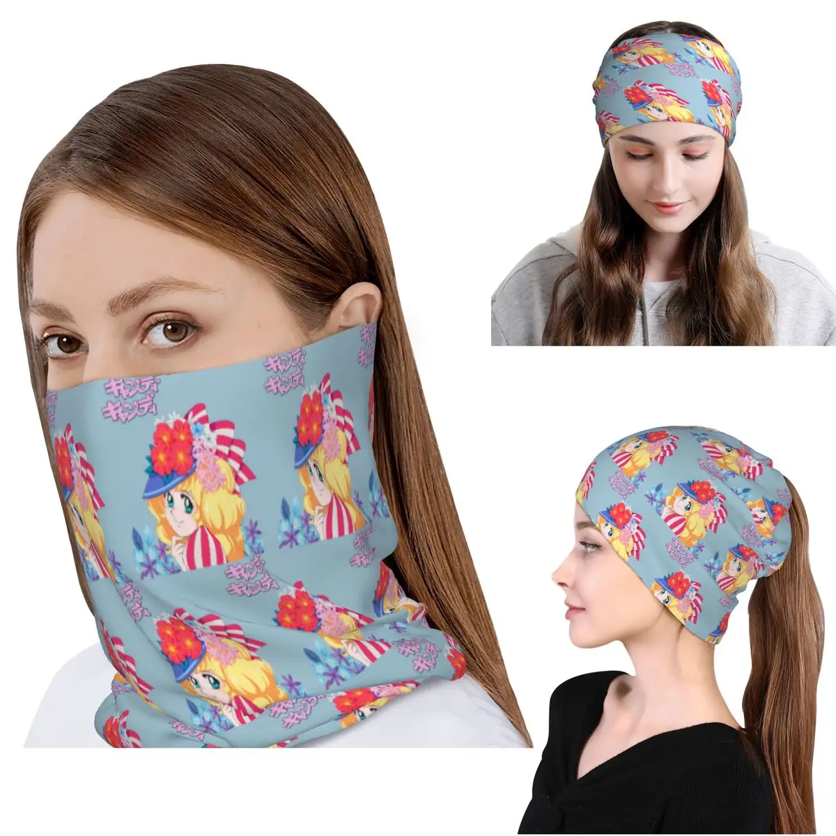 

Candy Candy Anime Manga Bandana Neck Gaiter Mask Scarf Multifunction Headband Beanies Hat Unisex Adult Windproof