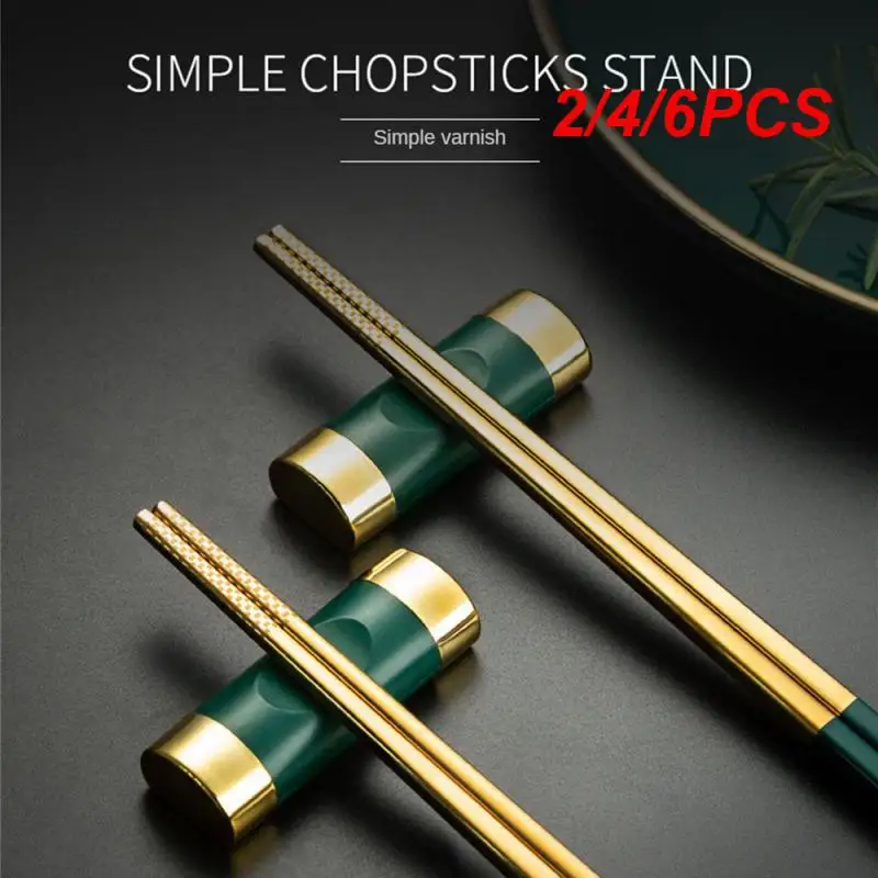 2/4/6PCS Chopsticks Storage Rack Not Occupying Space High Temperature Resistance 5 Colors 6 * 2 * 1.3cm Tableware