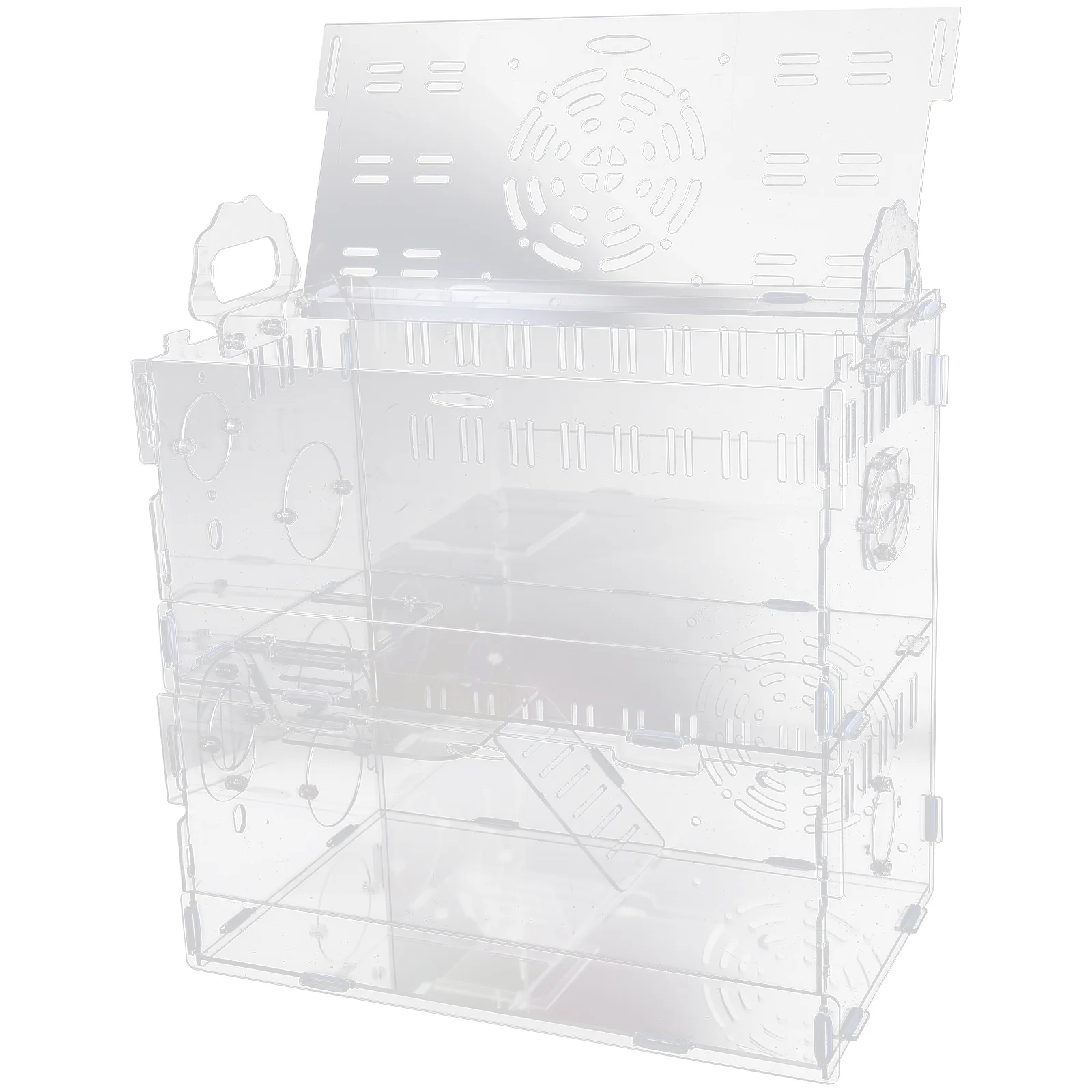 

Transparent Acrylic Hamster Cage Small Pet Luxury Habitat for Guinea Pig Chinchilla Durable Rodent Cage