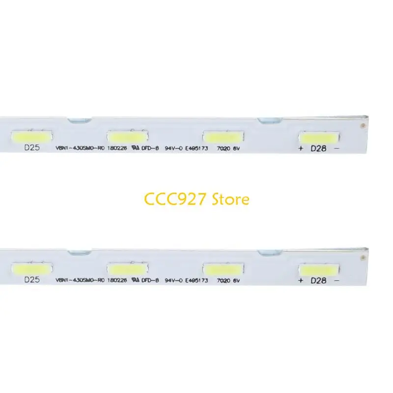 B03F 2PCS شريط الإضاءة الخلفية LED لـ UA43NU7100 UE43RU7400 UE43NU7092 Light Strip V8N1-430SM0-R0 أشرطة LED