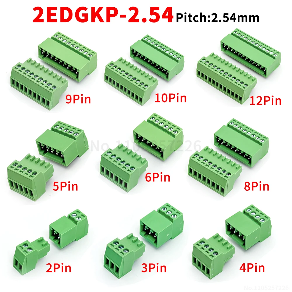 (1 Set) KF 15EDGKP - 2.54mm Compact, Fine-Pitch, Solderless Over-the-Air Mating 2EDGRK Micro-Plug 2~24P JM 2EDGKP 2.54