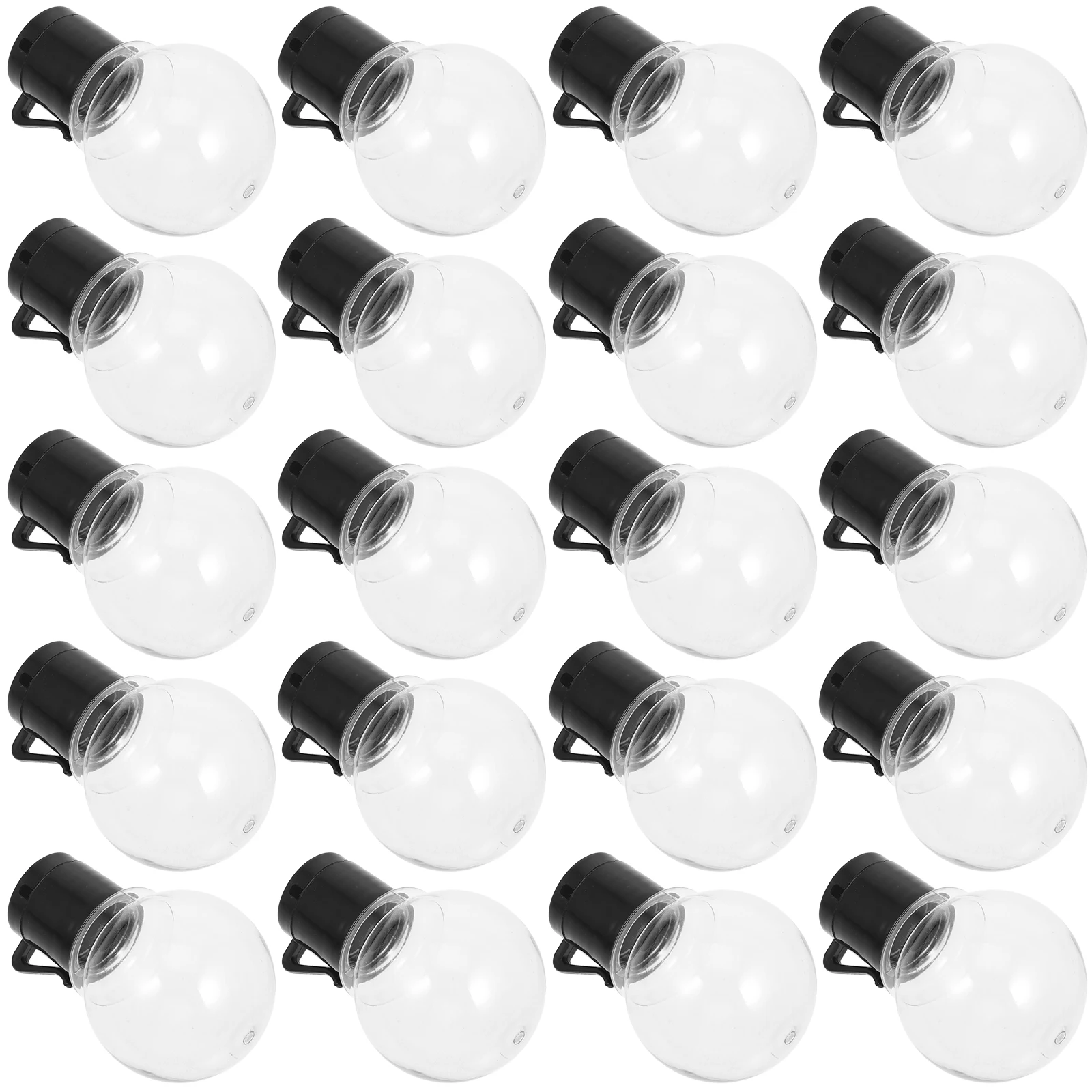 

20pcs Globe Light Bulb Pendant For String Lights Empty Plastic Light Bulb Decoration Hanging String Lights Replacement Durable