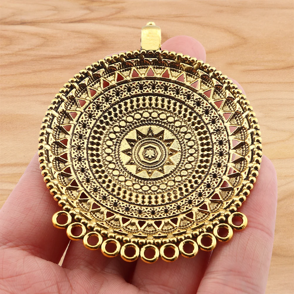 3 pieces Antik Arany színben Bohém világ Beesett Vízijegy Futam csatlakozó charms medálok számára DIY Nyakdísz ékszer Gyártás accessor