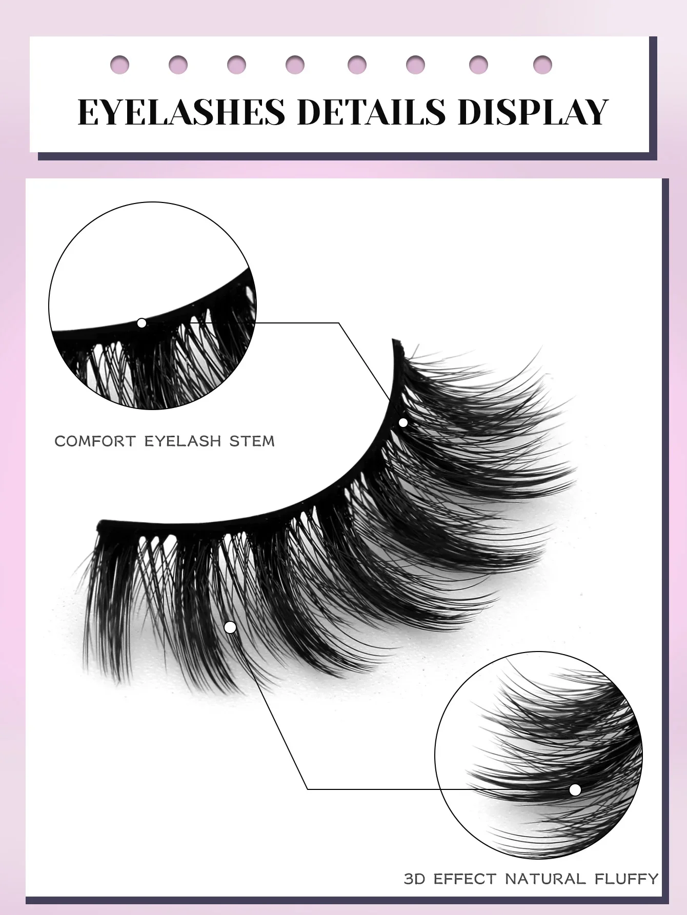 3D Natural False Lashes Cat Eye Eyelashes Fluffy Soft Cross 6 Pairs Manga Lashes Wispy Natural Eyelash Extension