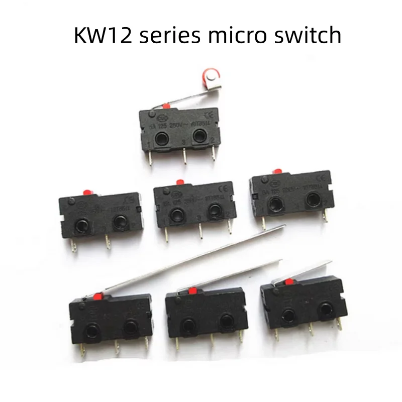 10PCS KW12 travel limit switch contact button; KW11-3Z-2 micro switch straight handle three-pin 5A 125V 250V
