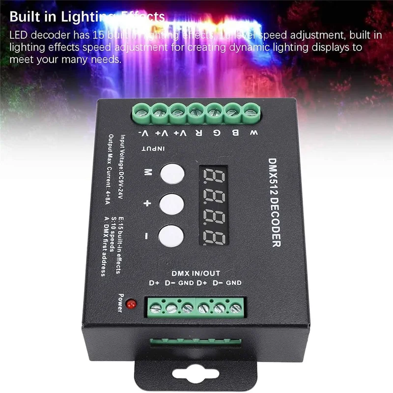 

AT05-RGBW Controller 15 Built Inlighting Effects LED Decoder LED Lighting Control Module