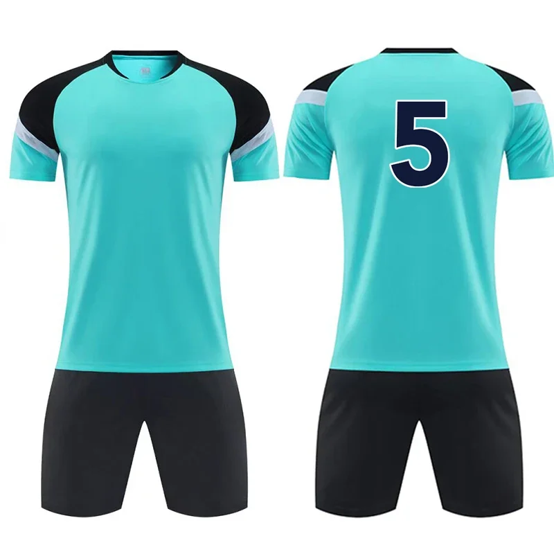 Girl Boys Running Clothes Sets Kids Football Jersey Short Sleeve Children Sports Training Uniforms Soccer Jerseys Night run