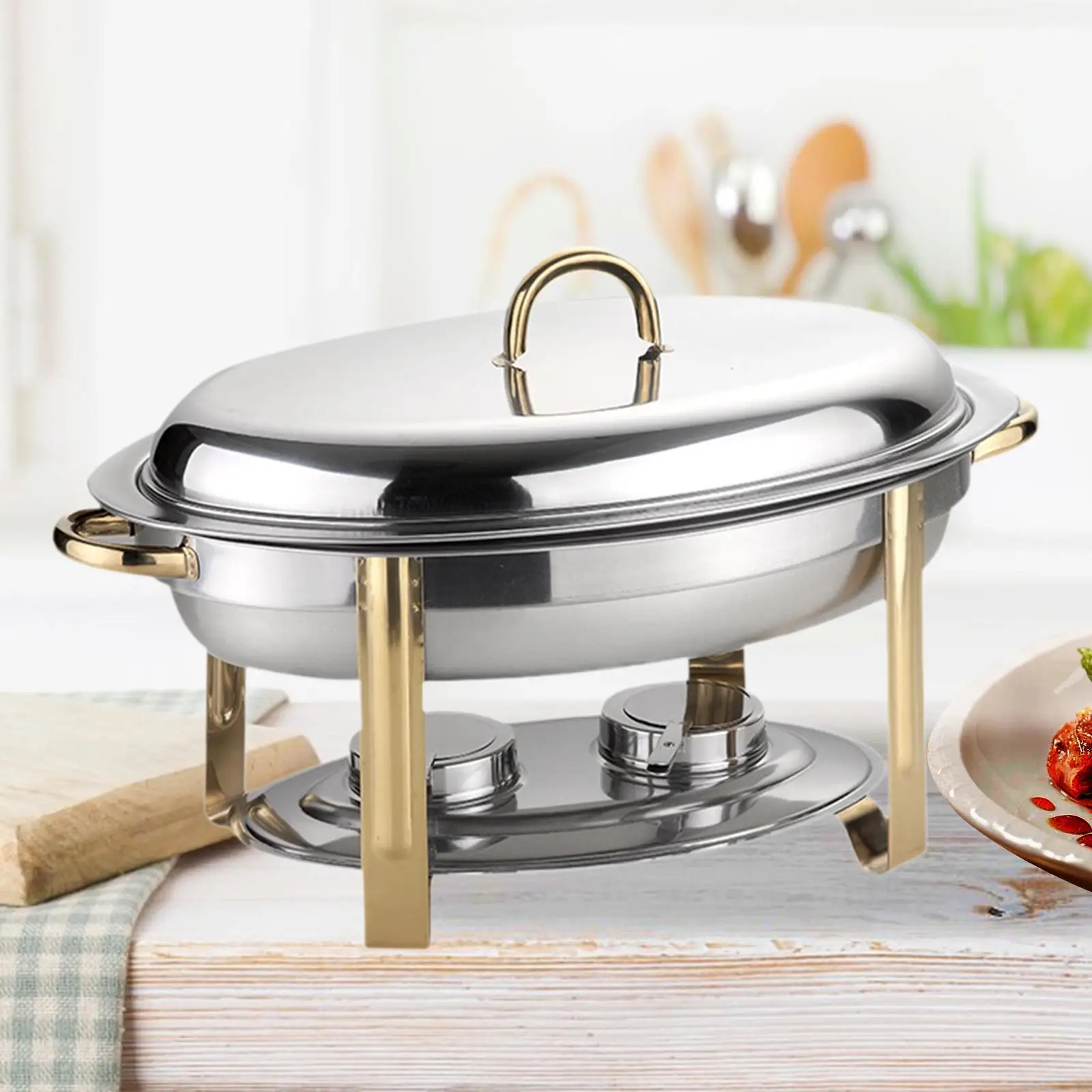 

Набор блюд-буфета из нержавеющей стали для подогрева еды