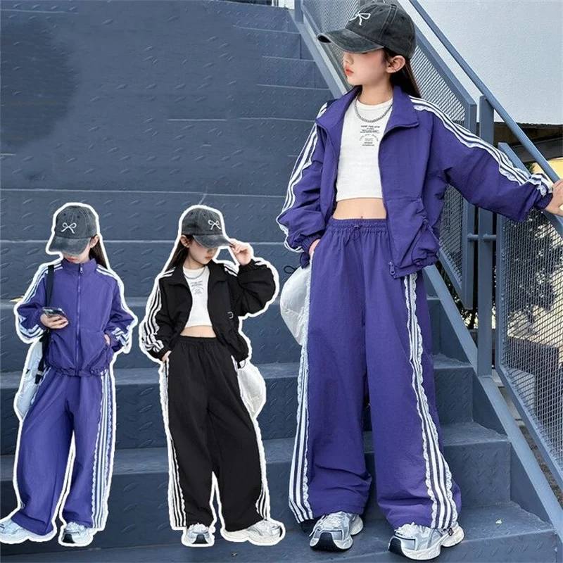 

Girls' Casual Two-piece Clothes Suit 2025 Children's Spring Autumn Sports Suit Clothing Teen Girl Clothes Sets 4 6 8 12 15yrs