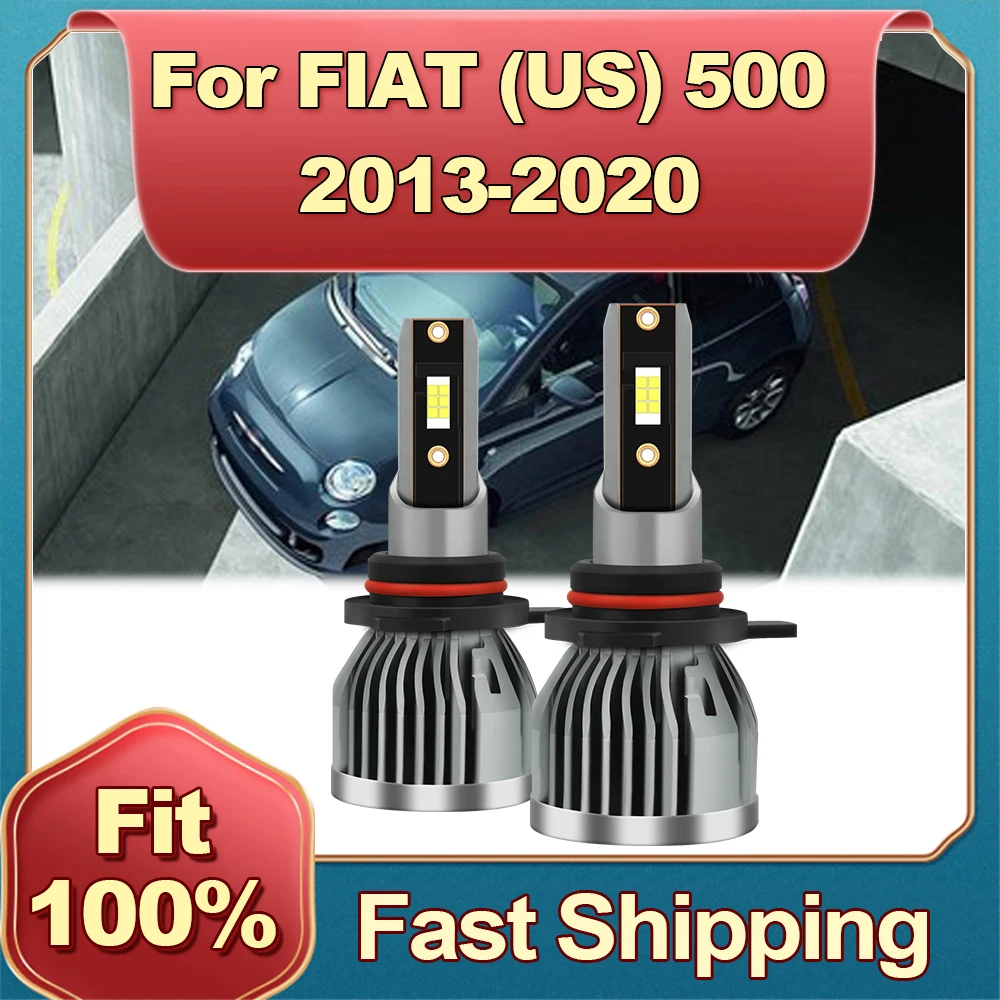 

30000Lm CSP Chip Led Headlight Car Bulb 9012 Hir2 Dipped Beam 6000K For FIAT (US) 500 2013 2014 2015 2016 2017 2018 2019 2020