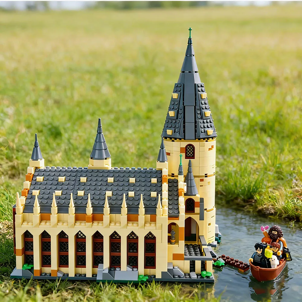 

Конструктор MOC «Знаменитый Замок-Лобби» 1083 детали, в средневековом стиле, премиум-класса, идеальный подарок на Рождество, День рождения, праздники и вечеринки