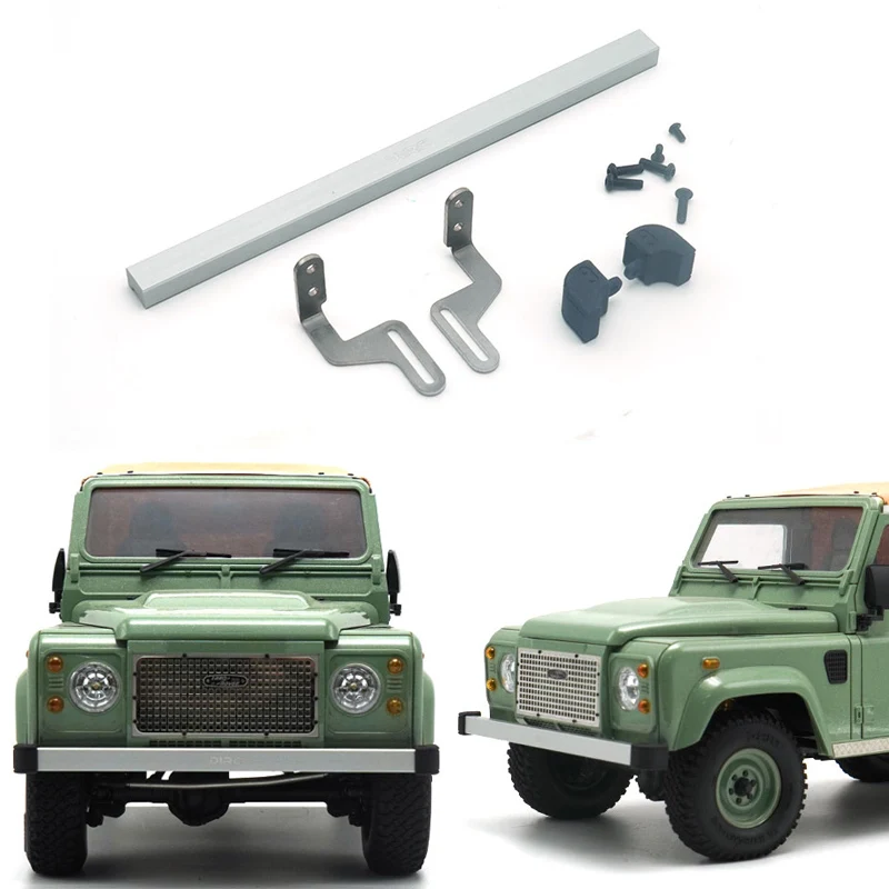 Bumper depan logam klasik simulasi, Crawler RC 1/10 mobil Traxxas TRX4 Land Rover Defender memanjat mobil D90 DIY suku cadang Upgrade