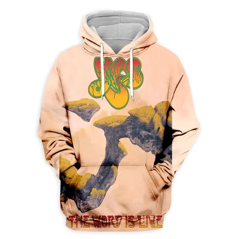 YES Band 3D Printed Fashion Hoodies Hooded Sweatshirts Harajuku Hoodie Sweatshirts Tops Clothing for Women/men  E02