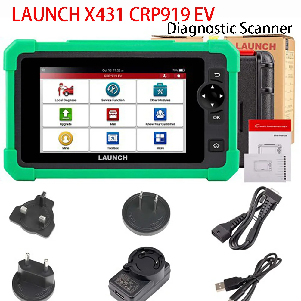 

LAUNCH CRP919 EV New Energy 43 Resets Functions car Diagnostic Scanner for Electric Vehicles OBD2 Diagnostic Tool