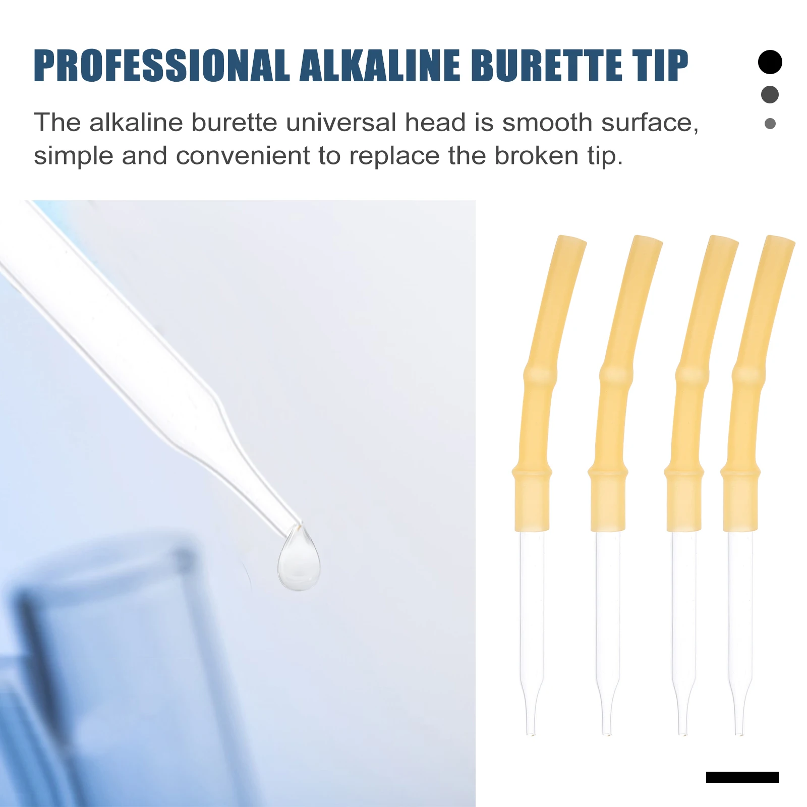 4 قطعة نصائح السحاحة القلوية هيكل مستقر الخرز الزجاجي خرطوم مختبر أجزاء عالمية ملحق نصائح السحاحة القلوية