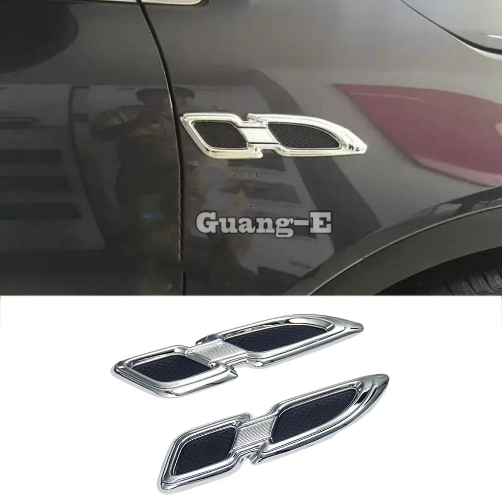 Car Body Styling Stick ABS Chrome Front Machine Side Fender Vent Air Outlet Lamp Trim For Kia Sorento L 2015 2016 2017 2018 2019