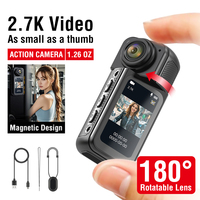 180° Rotate WIFI Sport DV Cycling Recorder 2.7K HD Thumb Action Camera Motorcycle Riding Car Video DV Shooting Pocket Camera