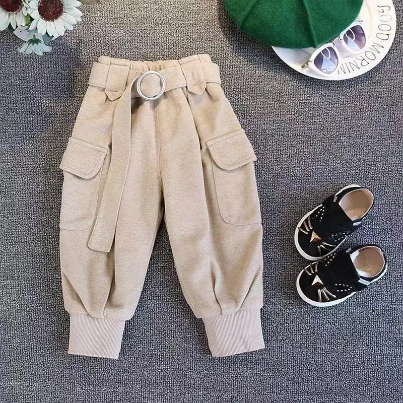 Teenager Girls' Boys Cargo Pants Children's Trousers Pockets Pants Spring & Autumn Fashionable Loose image 6