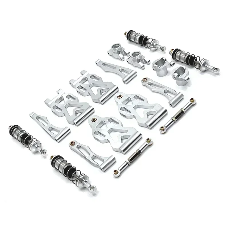 

Metal Upgrade Parts Kit Front and Rear Arm Shock Absorber for SCY 16101 16102 16106 16201 JJRC Q130A Q130B Q141 Q117 1/16 RC Car